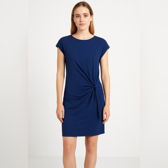 Velvet by Graham & Spencer for Anthropologie Blue Tie-Waist Dress Women’s Small - Picture 1 of 6